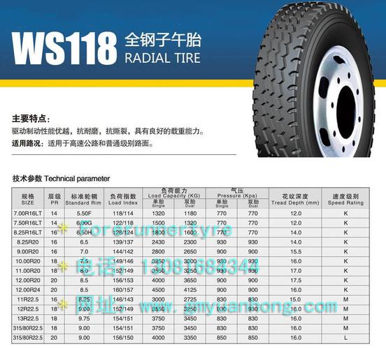 轮胎全部参数表 轮胎参数对照表