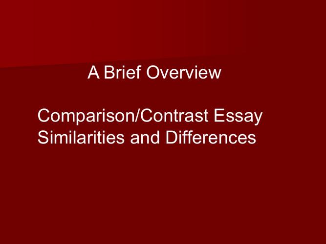 compare contrast和compare的区别