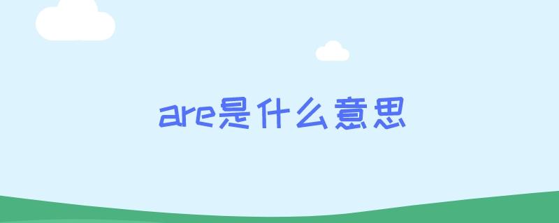 are什么意思(are是什么意思)