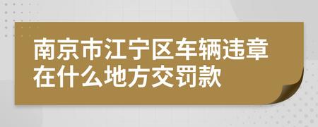 南京市车辆违章 南京市违章处理地点有哪些