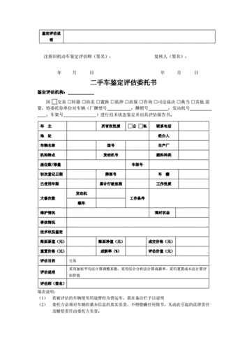 二手车价格评估报告(二手车估价证明怎么写)