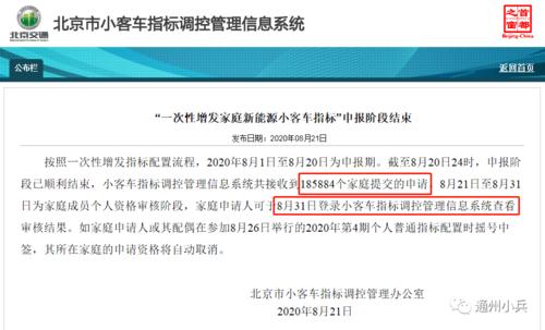 北京小汽车摇号时间 2021年北京市小汽车摇号的时间