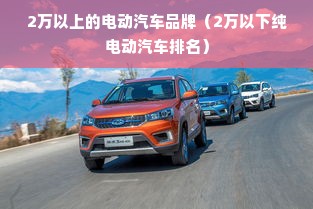 2万以上的电动汽车品牌（2万以下纯电动汽车排名）