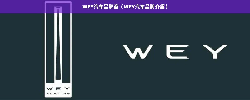 WEY汽车品牌商（WEY汽车品牌介绍）