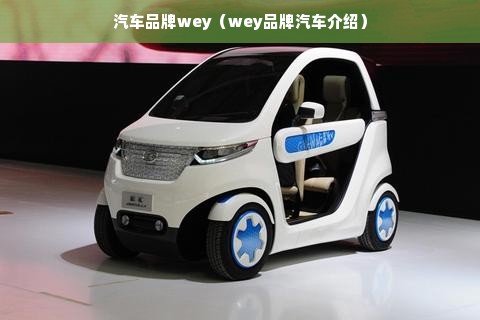 汽车品牌wey（wey品牌汽车介绍）