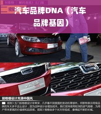 汽车品牌DNA（汽车品牌基因）