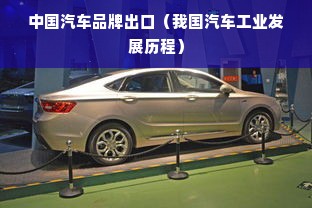 中国汽车品牌出口（我国汽车工业发展历程）