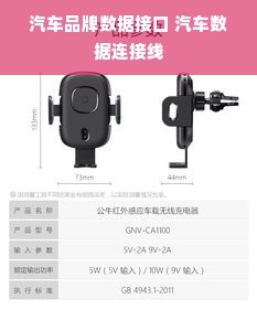 汽车品牌数据接口 汽车数据连接线