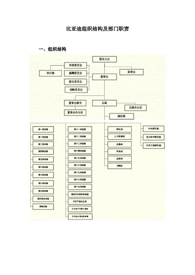 比亚迪汽车品牌公共 比亚迪公共职能部门