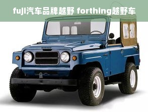 fuji汽车品牌越野 forthing越野车