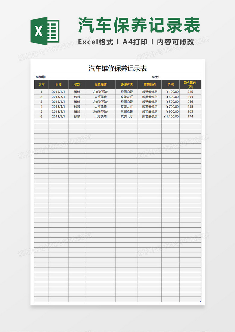 汽车品牌列表Excel