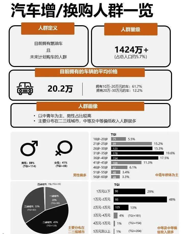 汽车品牌分人群