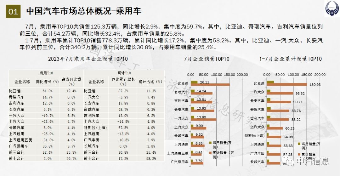 我国汽车品牌的分类及其市场表现