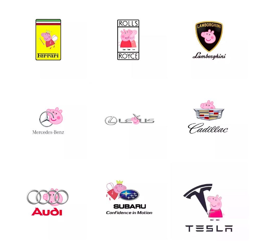  汽车品牌卡通logo背后的故事与象征