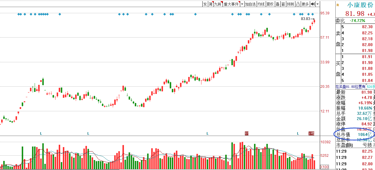 千亿汽车品牌市值