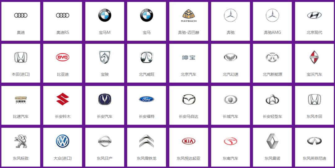 汽车品牌大全及名字