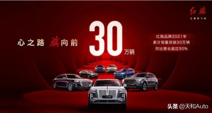 2021年汽车品牌销量红旗，成就与机遇