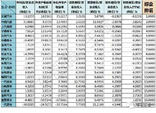 中国汽车品牌利润榜，揭秘中国汽车行业盈利真相