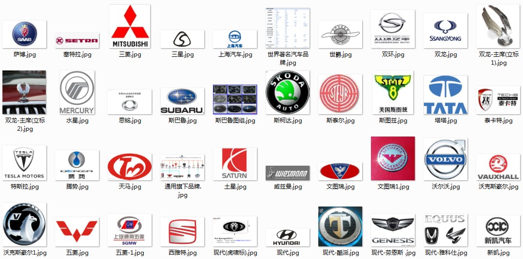 字母汽车品牌车标大全