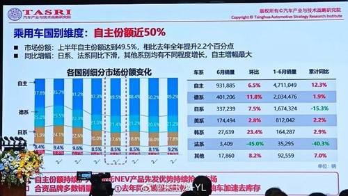 民族汽车品牌崛起，占据市场份额的重要一环