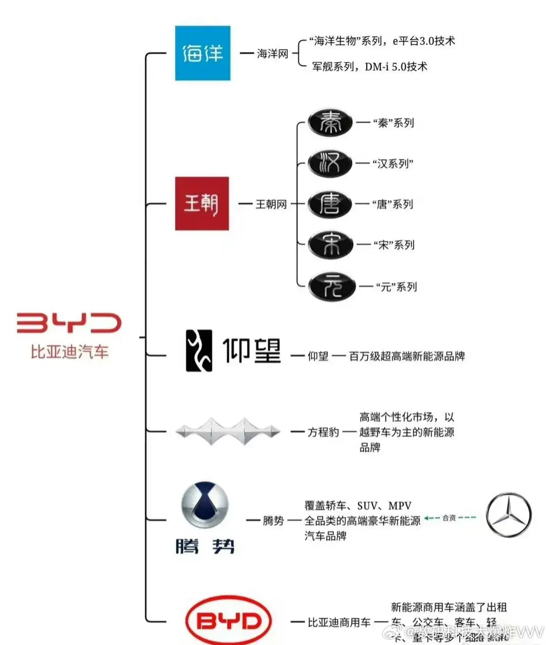 比亚迪汽车品牌关系图，深度解析与探讨