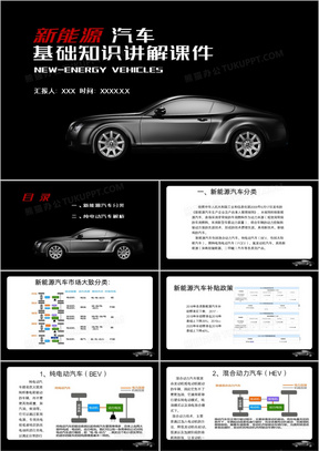 DS汽车品牌PPT模板